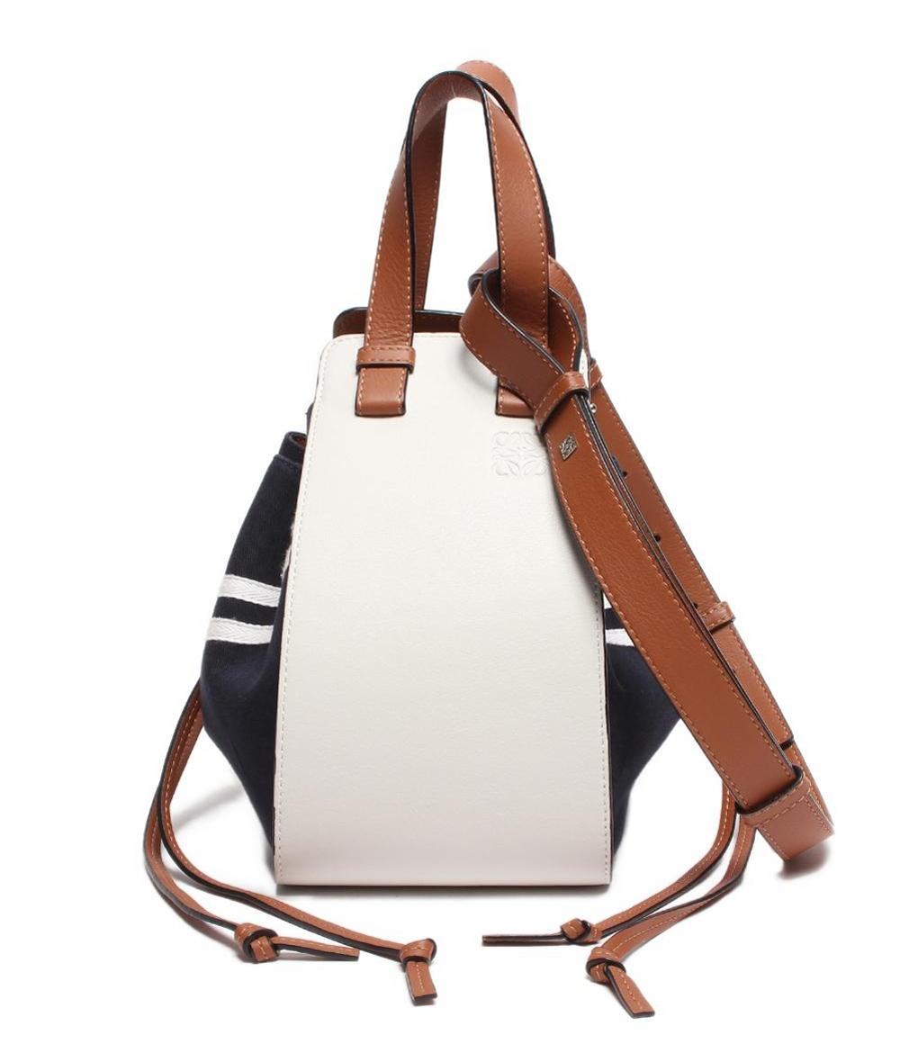 LOEWE ハンモック セーラー スモール キャンバス レザー 314.60.Z95